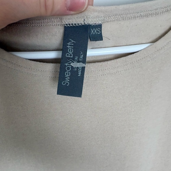 Sweaty Betty After Class Fleece Longsleeve Tan Cream Color Size XXS - Picture 5 of 10